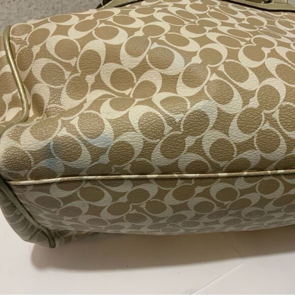 COACH Chelsea Heritage Satchel M1094-F15132 Metallic Tan/Gold, Lavender Lining - Picture 10 of 15